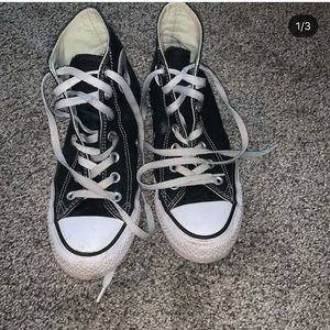 Black high top converse